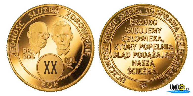 Medal 20. Rocznica trzeźwości w Amerykańskim Stylu
